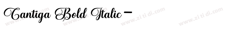 Cantiga Bold Italic字体转换